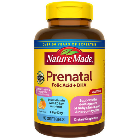 Prenatal Folic Acid + Dha 90 Softgels by Nature Made