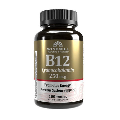 Windmill Health, Vitamin B12, 250 Mcg, 100 Tabs Windmill Health