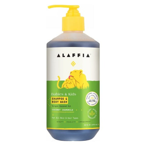 Alaffia, Shampoo & Body Wash Coconut & Chamomile, 16 Oz Alaffia