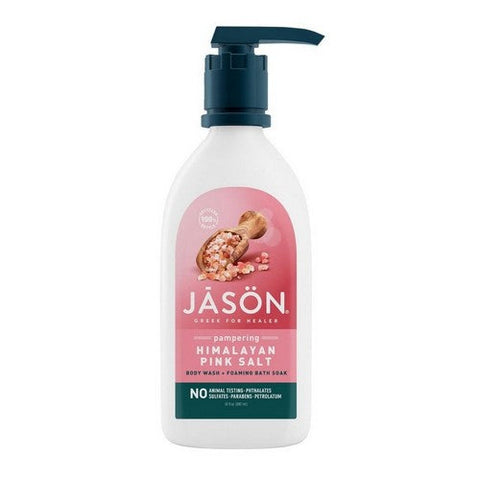 Jason Natural Products, Himalayan Pink Salt Foaming Bath Soak & Body Wash, 30 Oz Jason Natural Products