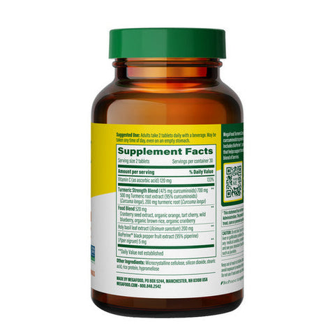 MegaFood, Turmeric Strength for Whole Body, 60 Tabs MegaFood