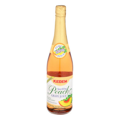 Kedem, Juice Sprklng Peach, Case of 12 X 25.4 Oz Kedem