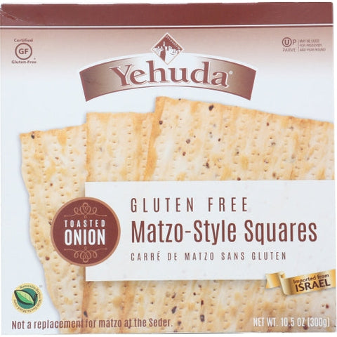 Yehuda, Gluten Free Onion Matzo Squares, 10.5 Oz(Case Of 12) Yehuda