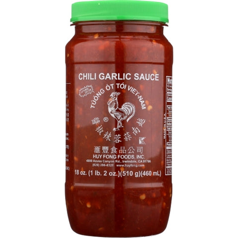 Sauce Chili Garlic Case of 12 X 18 Oz by Huy Fong