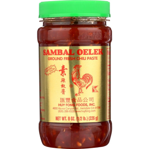 Paste Chili Sambal Oelek Case of 12 X 8 Oz by Huy Fong