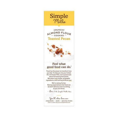 Simple Mills, Toasted Pecan Crunchy Cookies, 5.5 Oz(Case Of 6) Simple Mills