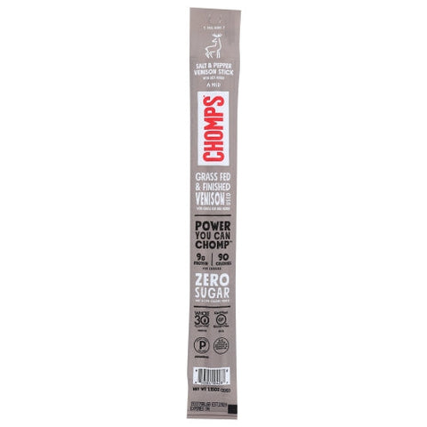 Chomps, Venison Stick Pppr Salt, 1.15 Oz(Case Of 24) Chomps