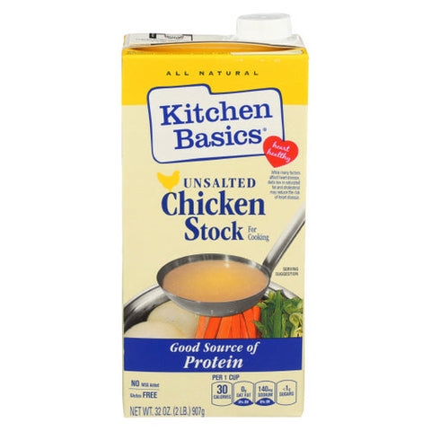 Kitchen Basics, Stock Chicken Unsalted, Case of 12 X 32 Oz Kitchen Basics