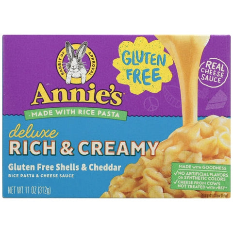 Annie's Homegrown, Deluxe Rich And Creamy Rice Pasta Shells And Cheese Sauce, 11 Oz(Case Of 12) Annie's Homegrown