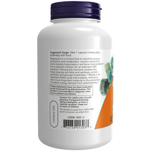 Now Foods, Magnesium Malate, 180 Veg Caps Now Foods