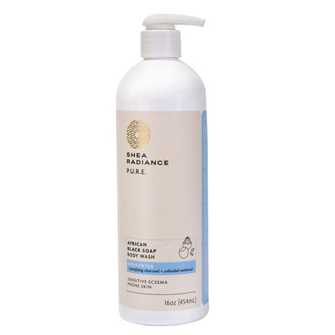 Shea Radiance, African Black Jabon Body Wash, Unscented 16 Oz Shea Radiance