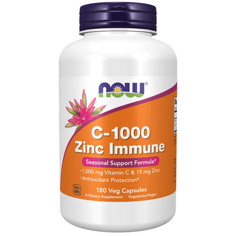 Now Foods, C-1000 Zinc Immune, 180 Veg Caps Now Foods