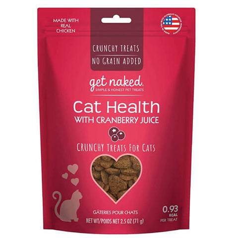 Get Naked, Cat Health With Cranberry Juice Crunchy Treats Grain-Free, 2.5 oz Get Naked