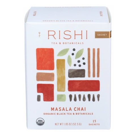 Rishi Tea, Masala Chai Herbal Tea, 15 Count (Case of 6) Rishi Tea