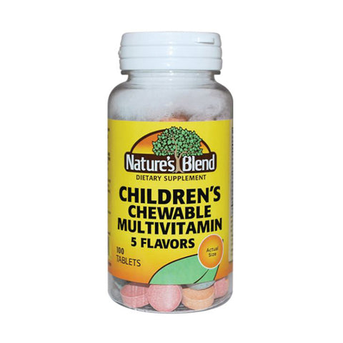 Nature's Blend, Children's Chewable Multivitamin, 100 Tabs Nature's Blend