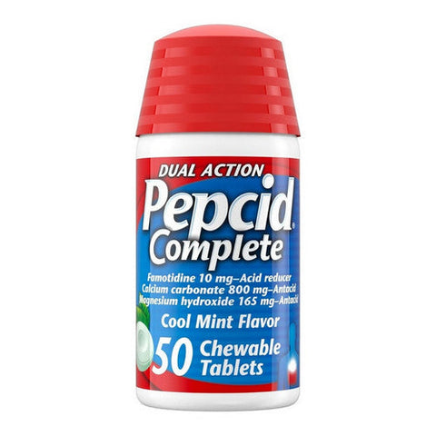 Pepcid, Complete Chewable Tablets Cool Mint, 50 Tabs Pepcid