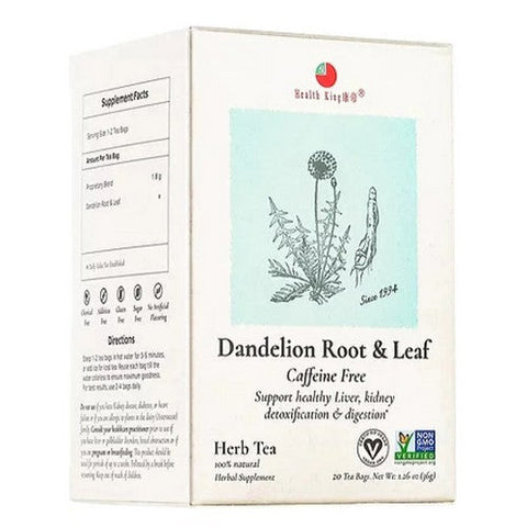 Health King, Dandelion Root And Leaf Herb Tea, 20 Bags Health King