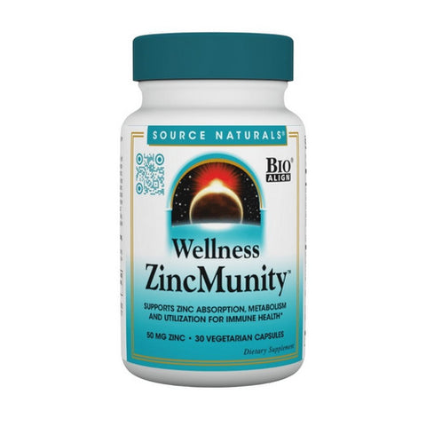Source Naturals, Wellness ZincMunity, 30 Veg Caps Source Naturals