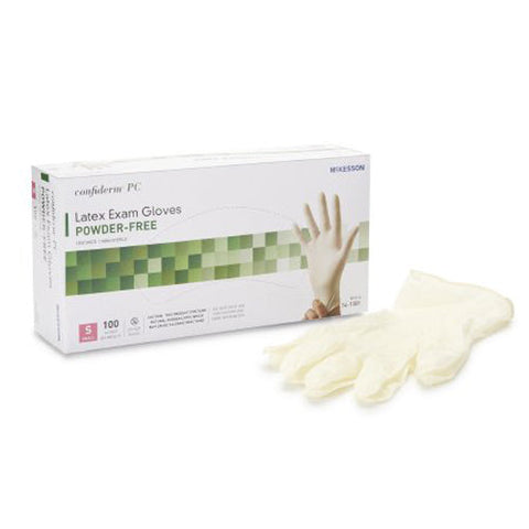 McKesson, Confiderm Latex Exam Glove Small Ivory, Box Of 100 McKesson