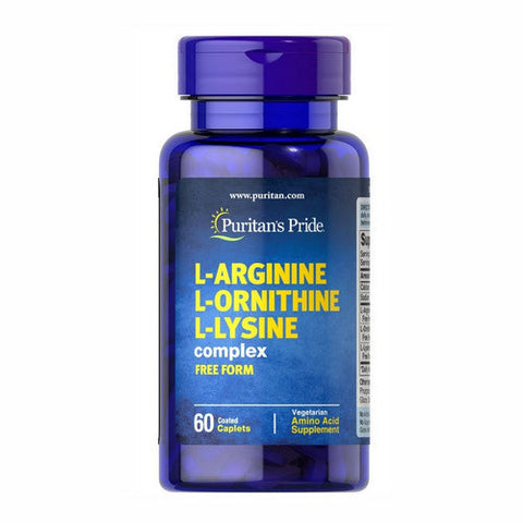 Puritan's Pride, L-Arginine L-Ornithine L-Lysine, 60 Caplets Puritan's Pride