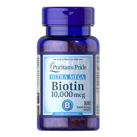 Puritan's Pride, Biotin, 10,000 mcg, 100 Softgels Puritan's Pride