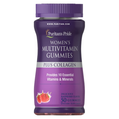 Puritan's Pride, Women's Multivitamin Gummies Plus Collagen, 50 Gummies Puritan's Pride