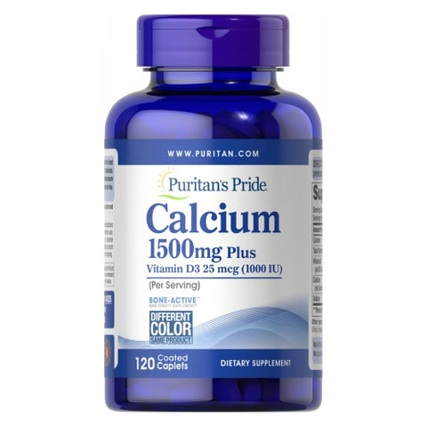 Calcium with Vitamin D 120 Coated Caplets by Puritan's Pride