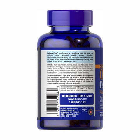 Puritan's Pride, One Per Day Omega-3 Fish Oil, 950 Mg, 90 Softgels Puritan's Pride