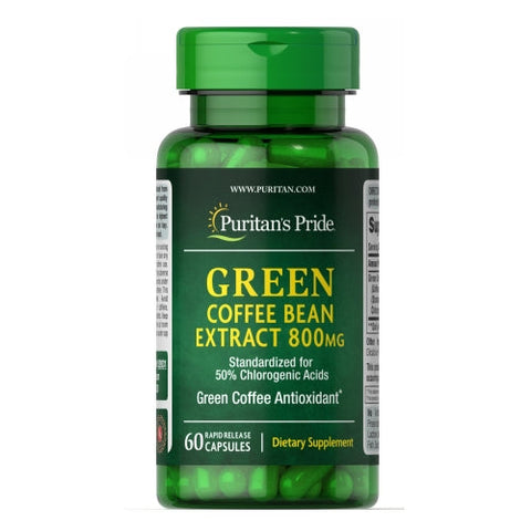 Puritan's Pride, Green Coffee Bean Extract, 800 Mg, 60 Capsules Puritan's Pride