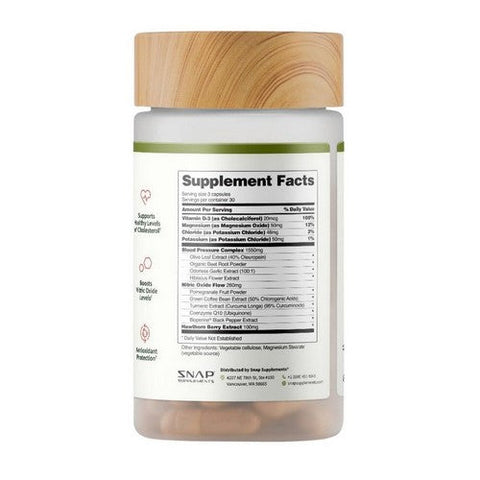 Snap Supplements, Heart Health, 90 Caps Snap Supplements