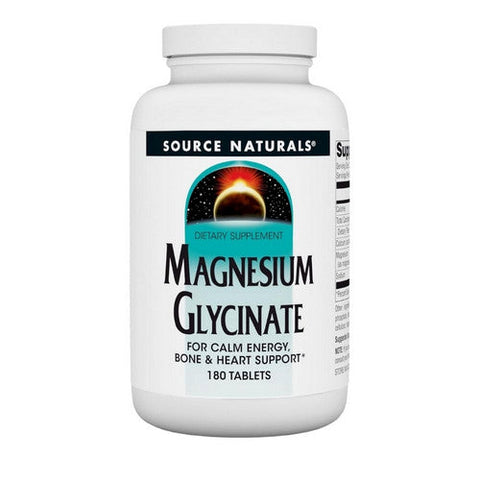 Source Naturals, Magnesium Glycinate, 180 Tabs Source Naturals
