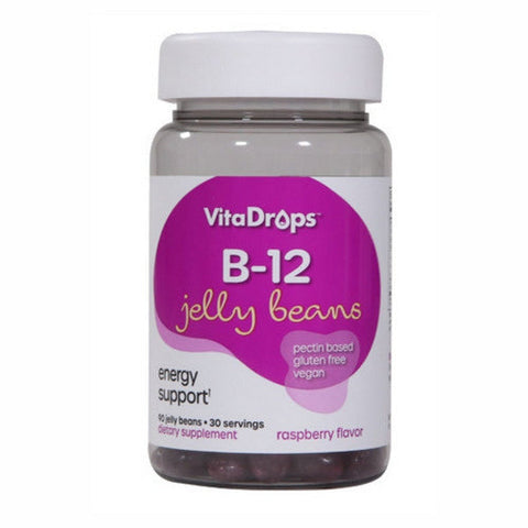 Vitadrops, B-12 Jelly Beans Raspberry, 90 Count Vitadrops