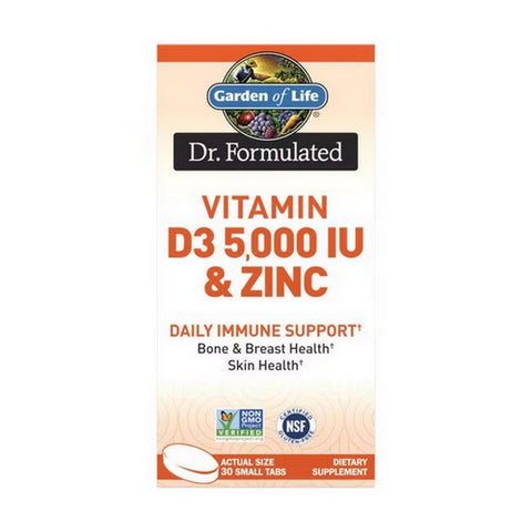 Dr. Formulated Vitamin D3 and Zinc 30 Tabs by Garden of Life