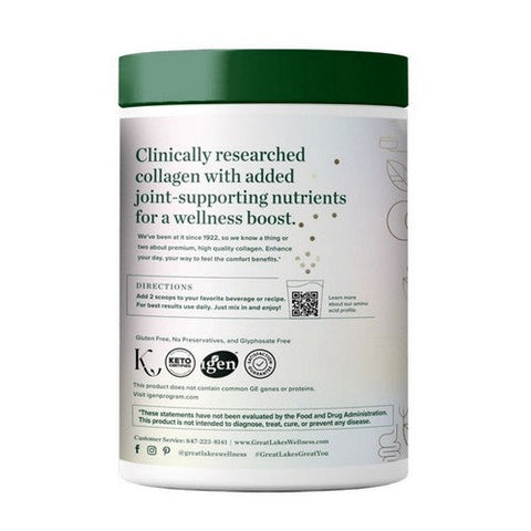 Great Lakes Wellness, Collagen Peptides Daily Joint Caramel Flavor, 8 Oz Great Lakes Wellness
