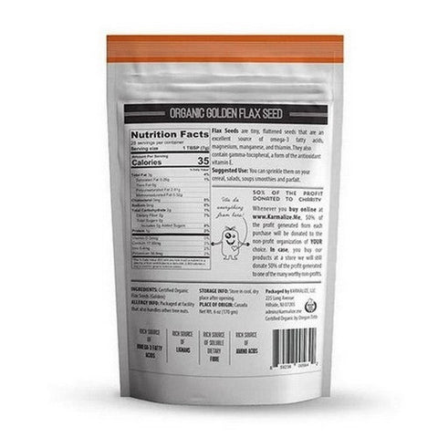 Karmalize.Me, Organic Flax Seed Golden, 6 Oz Karmalize.Me