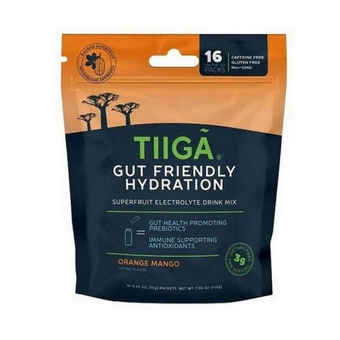 Tiiga, Gut Friendly Hydration Orange Mango, 16 Count Tiiga
