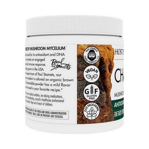Host Defense, Chaga Mushroom Mycelium Powder, 100 Grams Host Defense