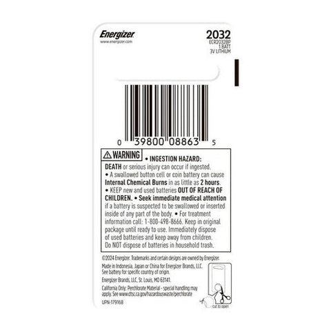 Energizer, Lithium Battery 2032, 1 Each