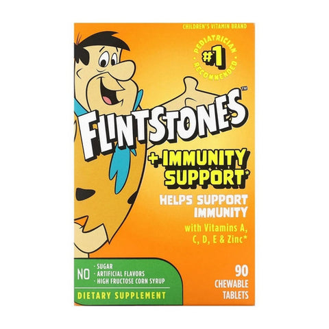 Flintstones, Plus Immunity Support Children'S Multivitamin Chewable, 90 Tabs Flintstones