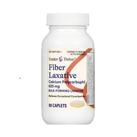Foster And Thrive, Fiber Laxative Calcium Polycarbophil, 625 Mg, 90 Caps Foster And Thrive