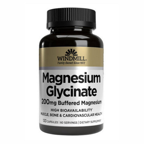 Windmill, Magnesium Glycinate, 200 Mg, 120 Capsules Windmill