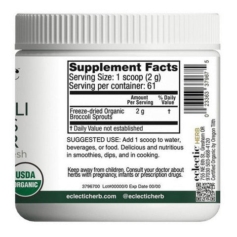 Eclectic Herb, Broccoli Sprouts Powder, 122 Grams Eclectic Herb