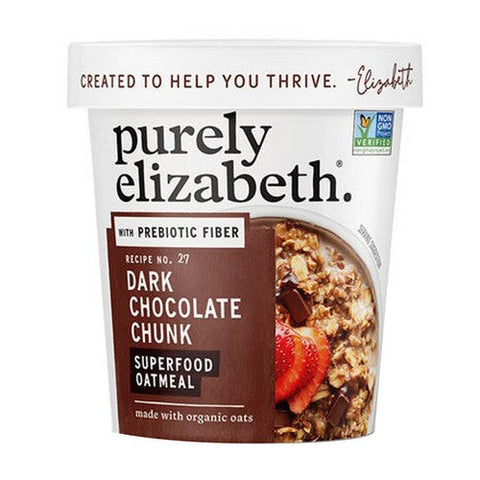 Purely Elizabeth, Superfood Oatmeal Dark Chocolate Chunk With Prebiotic Fiber, 1.76 Oz (Case Of 12) Purely Elizabeth