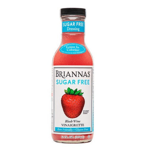 Briannas, Vinaigrette Blush Wine Sugar Free Dressing, 12 Oz (Case Of 6) Briannas