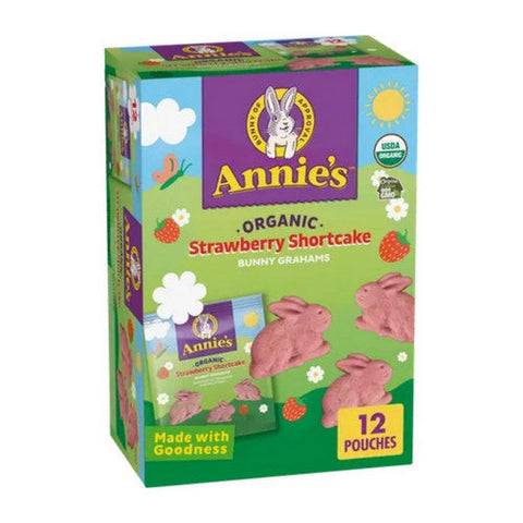 Annie's Homegrown, Bunny Grahams Strawberry Cookies, 12 Oz (Case Of 4) Annie's Homegrown