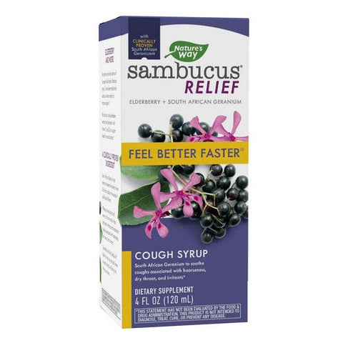 Sambucus, Sambucus Cough Relief + Immune Elderberry Syrup, 4 Oz Sambucus