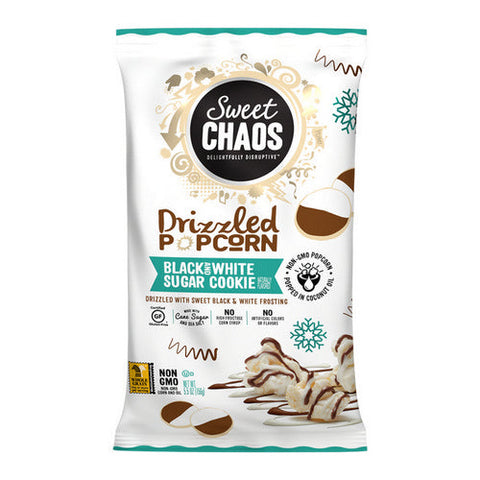 Sweet Chaos, Black And White Sugar Cookie Popcorn, 5.5 Oz (Case Of 12) Sweet Chaos