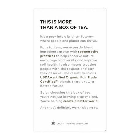 Tazo, Organic Black Earl Grey Tea, 16 Bags (Case Of 6) Tazo