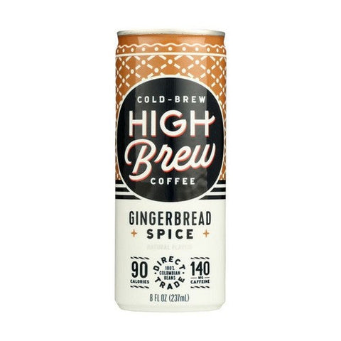 High Brew, Cold Coffee Brew Gingerbread Spice, 8 Oz(Case Of 12) High Brew