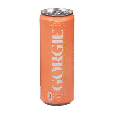 Gorgie, Beverage Energy Sparkling Peachy Keen, 12 Oz(Case Of 12) Gorgie